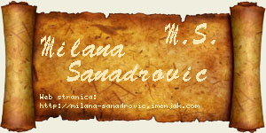 Milana Sanadrović vizit kartica